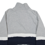 ADIDAS Womens Sweatshirt Grey 1/4 Zip UK 12