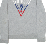 GUESS Womens Sweatshirt Grey 90s USA M