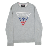 GUESS Womens Sweatshirt Grey 90s USA M