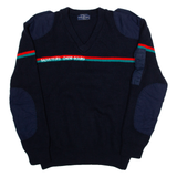 Womens Sweatshirt Blue V-Neck L