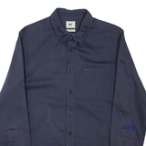 LEE Mens Plain Shirt Grey Long Sleeve S