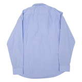 HUGO BOSS Mens Shirt Blue Spotted Long Sleeve L