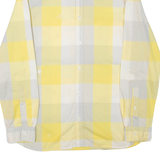 CALVIN KLEIN JEANS Mens Shirt Yellow Check Long Sleeve S