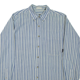TIMBERLAND Mens Shirt Blue Striped Long Sleeve L