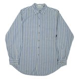 TIMBERLAND Mens Shirt Blue Striped Long Sleeve L