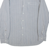 TIMBERLAND Mens Shirt Grey Striped Long Sleeve M