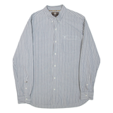 TIMBERLAND Mens Shirt Grey Striped Long Sleeve M