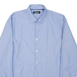 DKNY Mens Shirt Blue Striped Long Sleeve M