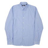 DKNY Mens Shirt Blue Striped Long Sleeve M
