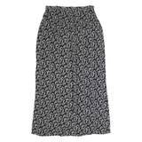 MONSOON Womens Maxi Skirt Black Long Viscose Floral UK 10
