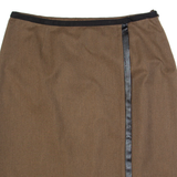 LAURA ASHLEY Womens Straight Skirt Brown Short UK 12
