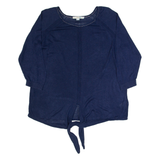 BODEN Womens Top Blue 3/4 Sleeve Silk UK 16