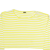 JOSEPH Womens Oversized Top Yellow Long Sleeve Striped S