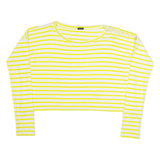 JOSEPH Womens Oversized Top Yellow Long Sleeve Striped S