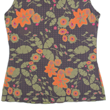 FAT FACE Womens Printed Vest Grey Sleeveless Floral UK 12
