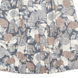 Womens A-Line Skirt Brown Midi Floral M