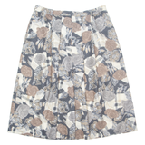 Womens A-Line Skirt Brown Midi Floral M