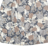 Womens A-Line Skirt Brown Midi Floral M