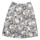 Womens A-Line Skirt Brown Midi Floral M