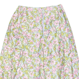 Womens A-Line Skirt Pink Knee Length Floral S