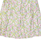 Womens A-Line Skirt Pink Knee Length Floral S