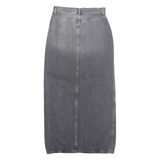 ONLY Womens Straight Skirt Grey Long Denim XS