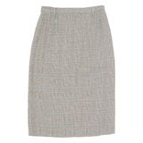 Womens Straight Skirt Beige Midi Check M