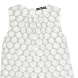 HALLHUBER Womens Vest Grey Sleeveless Polka Dot UK 12