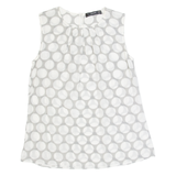HALLHUBER Womens Vest Grey Sleeveless Polka Dot UK 12