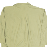 ZARA Womens Shirt Green Button Neck 3/4 Sleeve L