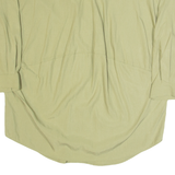 ZARA Womens Shirt Green Button Neck 3/4 Sleeve L