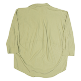 ZARA Womens Shirt Green Button Neck 3/4 Sleeve L
