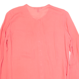 SPIRIT Womens Shirt Pink Long Sleeve UK 8