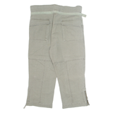 AUTHENTIC 3/4 Cargo Mens Trousers Green Loose Wide-Leg W34 L24