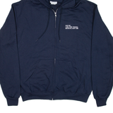 CHAMPION Mens Blue Hoodie Full Zip M