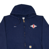 CARHARTT Mens Blue Hoodie Full Zip XL