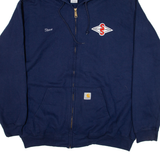 CARHARTT Mens Blue Hoodie Full Zip XL