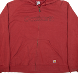 CARHARTT Womens Red Hoodie Full Zip 2XL