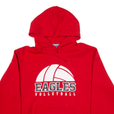 RUSSELL ATHLETIC Eagles Volleyball Womens Red Hoodie USA L