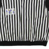 Womens Printed Vest Black Sleeveless Striped M