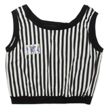 Womens Printed Vest Black Sleeveless Striped M