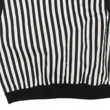 Womens Printed Vest Black Sleeveless Striped M