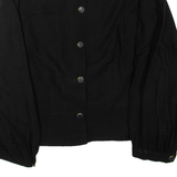 Womens Blouse Black Long Sleeve Viscose M