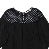 LEVI'S Womens Puff Sleeve Top Black Long Sleeve S