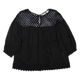 LEVI'S Womens Puff Sleeve Top Black Long Sleeve S