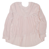 MARCCAIN SPORTS Womens Smock Top Pink Long Sleeve L