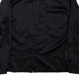 CANDA Womens Shirt Black Collared Long Sleeve L