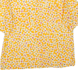 MONN Womens Printed Top Yellow Floral L