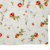 CANDA Womens Printed Shirt White Collared Floral L