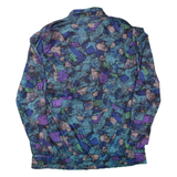 CV Womens Printed Blouse Blue Collared Long Sleeve L